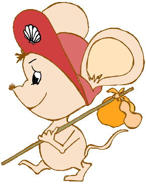 Museumsmaus nachlinksfarbig Hintergrund transparent KLEIN